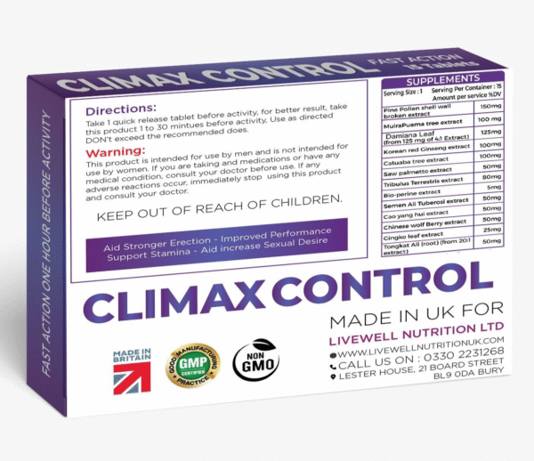 Climax Control | Male Enhancement Pill | Fast Action
