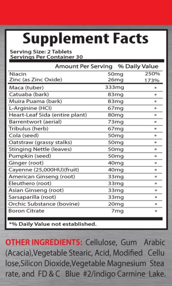 Brazilian Catuaba - Male Sex Pills 1275mg - More Intense Ejaculation Pills 2B