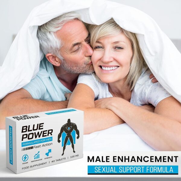 Blue Power 40 Pills 100mg - Stronger & Harder Enhanced Strength & Firmness for Men