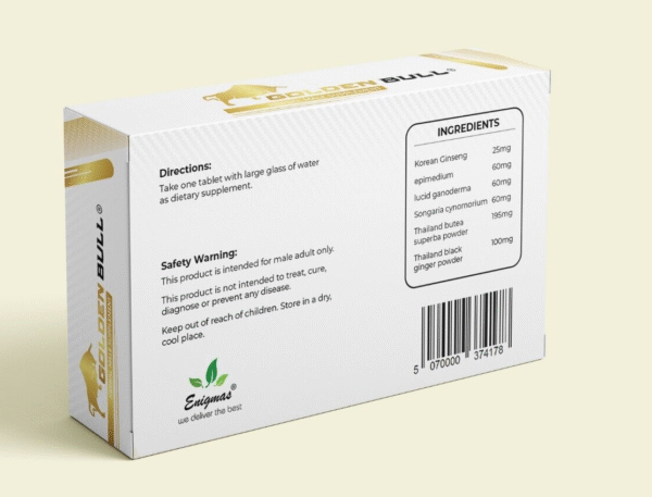 GOLDEN BULL  500mg MALE HERBAL SUPPLEMENT 10 CAPSULES FOR MEN-UK