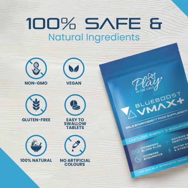 Blue Pill | Herbal Supplement Blue Pills for Men | High Strength Performance Powerful Fast Acting Long Lasting Results | Enhancing Male Stamina & Endurance Booster Tablets