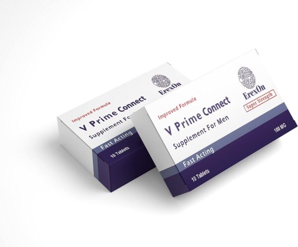 Erexon - V Prime Connect 10 - Herbal Supplement for Men - Strong Effect - Performance & Enhancement Tablets for Men - Cordyceps Sinensis, Ashwagandha, Korean Ginseng, Maca Root, Zinc