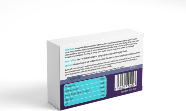 Erexon - V Prime Connect 10 - Herbal Supplement for Men - Strong Effect - Performance & Enhancement Tablets for Men - Cordyceps Sinensis, Ashwagandha, Korean Ginseng, Maca Root, Zinc