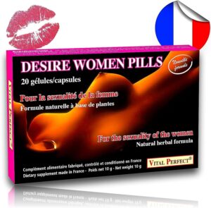 Desire Women Pills, Formula for Lust and Libido, 20 Capsules, Aphrodisiac for Women
