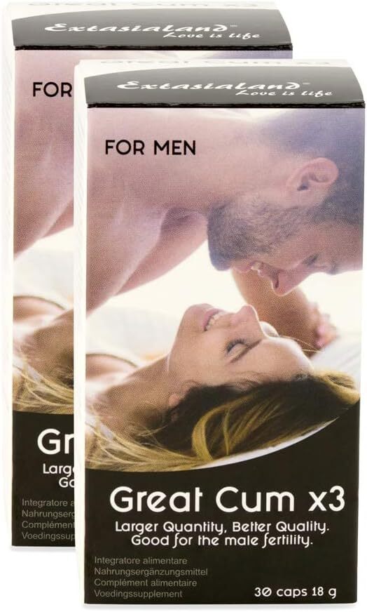 Great Cum x3 in a double pack, 2 x 30 caps sex tablets for men