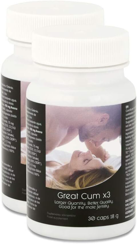 Great Cum x3 in a double pack, 2 x 30 caps sex tablets for men