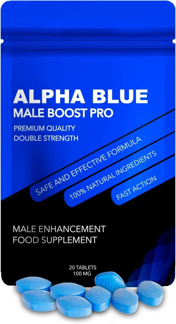 Alpha Blue Pro | 20 Tablets | Herbal Male Enhancement Food Supplement | Extremely High Strength |