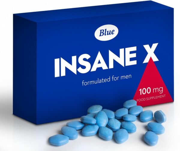 INSANE X 30 Tablets for Men Blue Elite 100mg - Enhanced Strength & Stamina