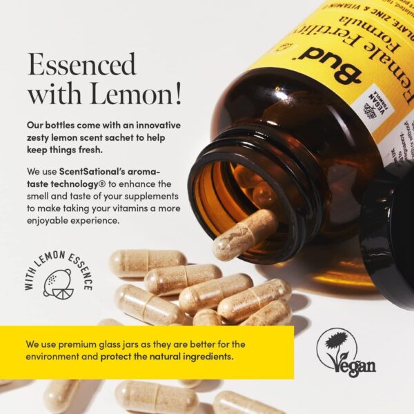 Bud Fertility Supplement for Women & Men | Male & Female Natural Fertility Vitamins for Couples Trying to Conceive | Key Vitamins, Minerals & Adapotogens to Boost Fertility | 60 + 60 Capsules