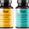 Bud Fertility Supplement for Women & Men | Male & Female Natural Fertility Vitamins for Couples Trying to Conceive | Key Vitamins, Minerals & Adapotogens to Boost Fertility | 60 + 60 Capsules