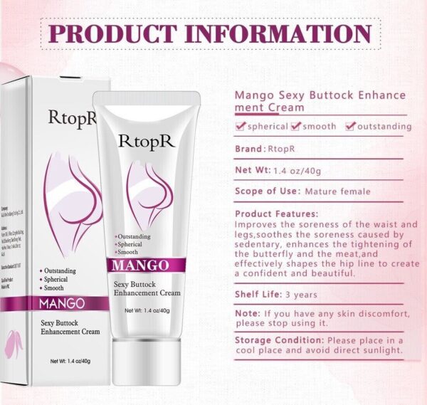 40g BUTT ENHANCEMENT CREAM ENLARGER FIRM CELLULITE BIGGER BUM LIFT SAFE UK