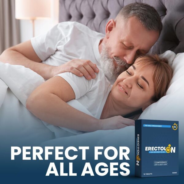 ERECTOLON 10 Ultra Blue Pills for Men - Premium Male Enhancing Pill for Growth Power & Strong Performance - Extra Strong Energy Support Herbal Supplement Tablets for Prolonged Stamina and Boost Force