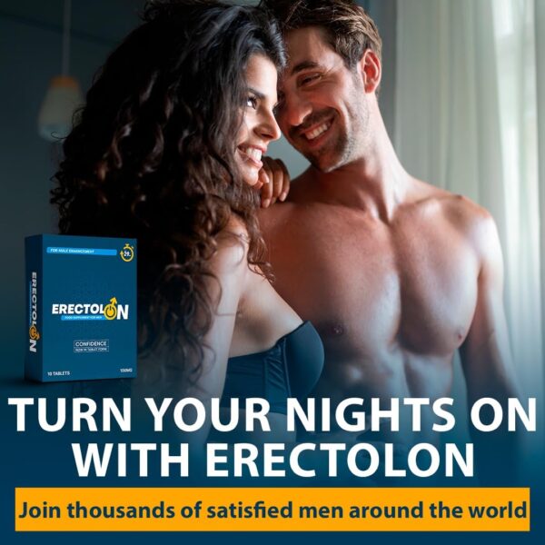 ERECTOLON 10 Ultra Blue Pills for Men - Premium Male Enhancing Pill for Growth Power & Strong Performance - Extra Strong Energy Support Herbal Supplement Tablets for Prolonged Stamina and Boost Force