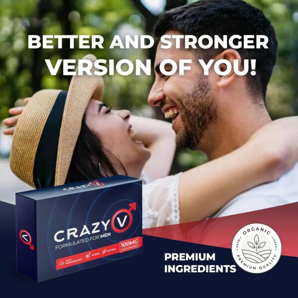 Crazy V Blue Fast-Acting 100mg Tablets: Strong Performance & Stamina Booster for Men - High Power Pills Endurance & Firmness Enhancing Male Herbal & Food Supplement(10 Count (Pack of 1))