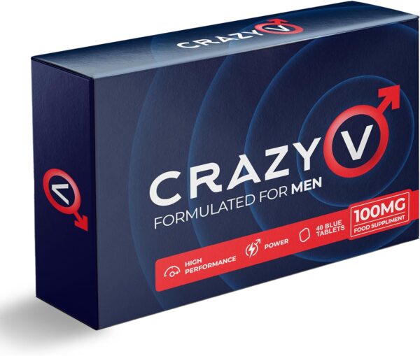 Crazy V Blue Fast-Acting 100mg Tablets: Strong Performance & Stamina Booster for Men - High Power Pills Endurance & Firmness Enhancing Male Herbal & Food Supplement(10 Count (Pack of 1))