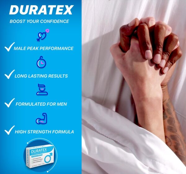 DURATEX by Hilman Blue Pills for Men Endurance - Premium Strong 100mg Tablets for Enhanced Stamina Firm Performance Power Booster Herbal Male Food Supplements for Long Lasting (10 Count (Pack of 1))