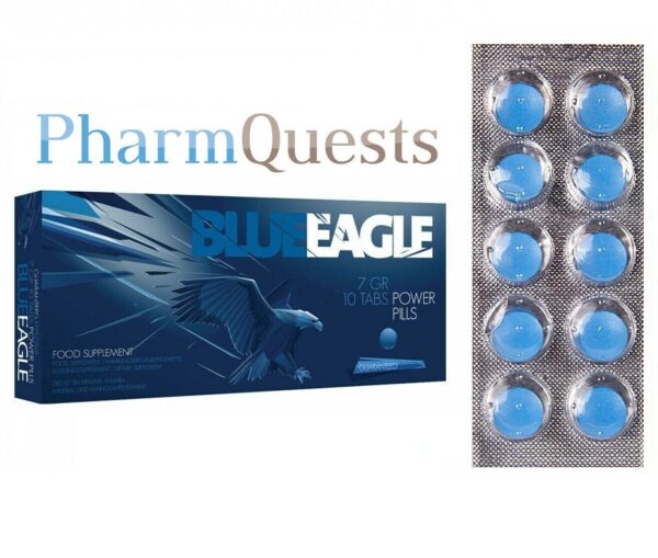 10 x Blue Pills Herbal 🔥 Blue Eagle for Men 🔥 Selenium L-Arginine Ginseng