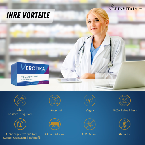 2x30 VEROTIKA EXTRA STRONG POTENCY SEX & LUST PILLS FOR MEN FROM GERMANY