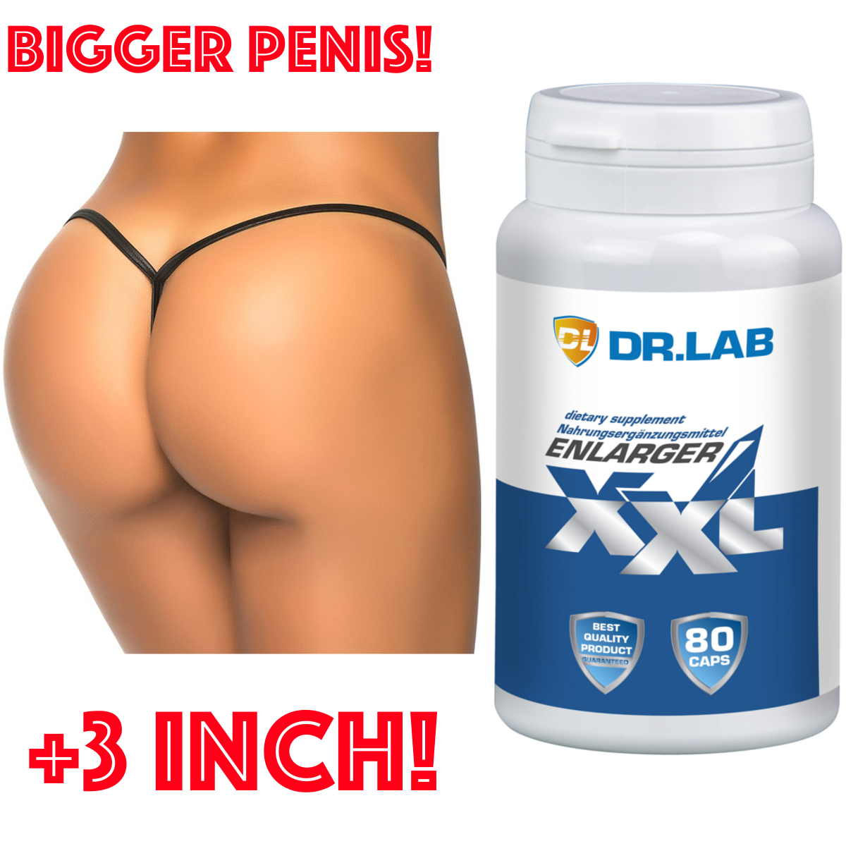 ENLARGER XXL 80 Caps Penis Enlargement Longer Xtrasize Member XXL Eron Vigrax