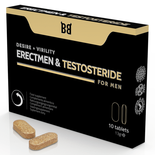 ERECTMEN - Sexual Stimulant and Testosterone for Men - 10 TABLETS/Libi do