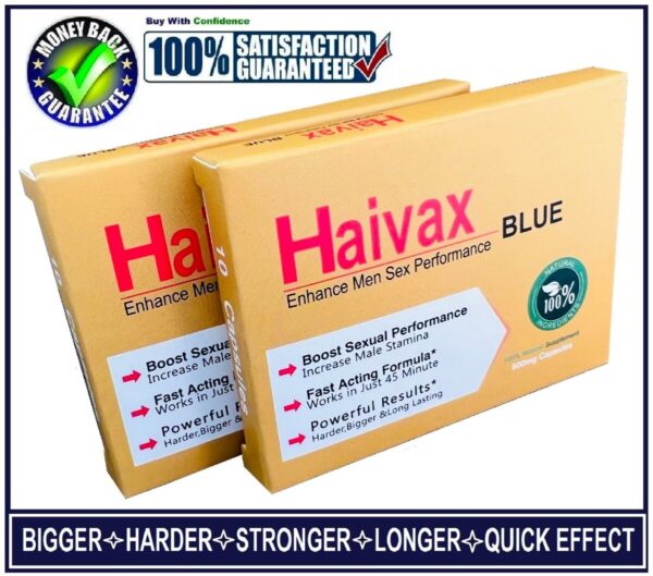 2BOX OF ”HAIVAX” SEX CAPS/PILLS FOR MEN-STRONGER, HARDER&LONGER-20CAPS