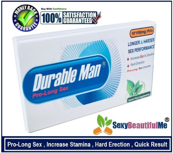 DurableMan Sex CAPS/PILLS/TABS For Men-Long Lasting&Stronger Performance(10Tabs)